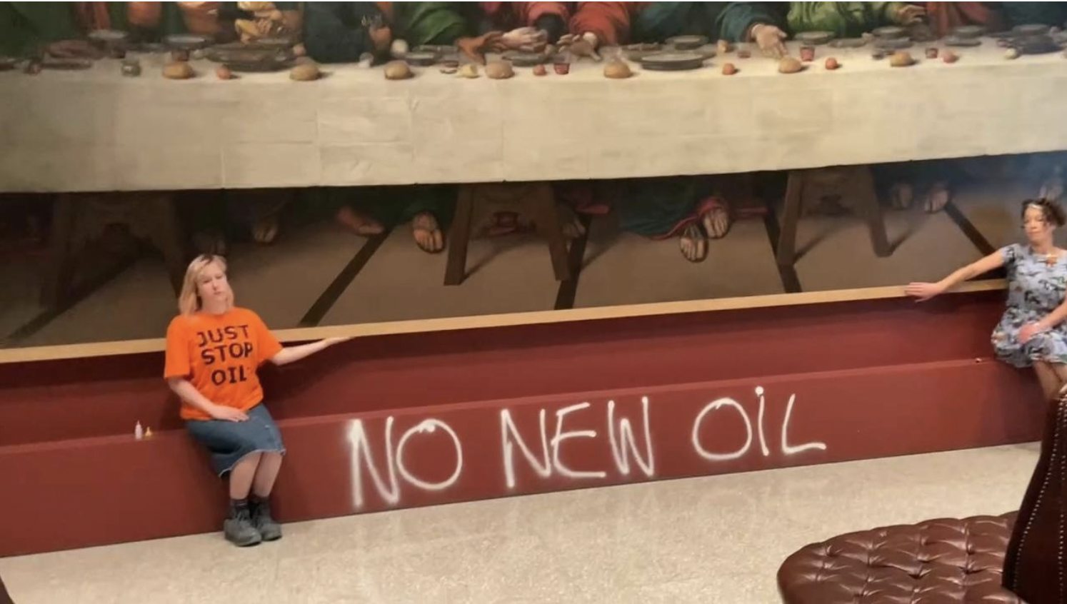Just Stop Oil Supporters Glue Hands to ‘The Last Supper’ at the Royal Academy
