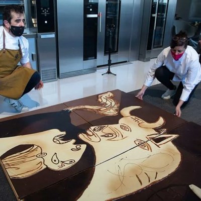 Pablo Picasso’s "Guernica" Recreated in Chocolate in Madrid, Spain