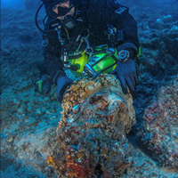 Marble Head of Hercules Recovered from 2,000-Year-Old Antikythera Shipwreck