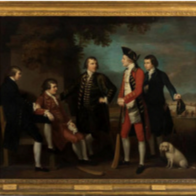 Painting of 18th Century Cricketers at Risk of Leaving the UK