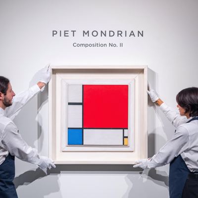 Piet Mondrian's Signature Grid Masterpiece Composition No. II Sells for $51 Million at Sotheby's  