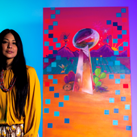 NFL Spotlights Chicana Native American Artist, Lucinda 'La Morena' Hinojos for Super Bowl LVII