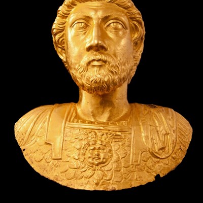 Getty Exhibits a Unique Golden Portrait Bust of the Roman Emperor Marcus Aurelius