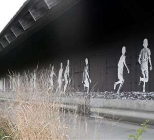 French Artist JR Created 200 Foot Mural at Parrish Museum