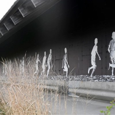 French Artist JR Created 200 Foot Mural at Parrish Museum