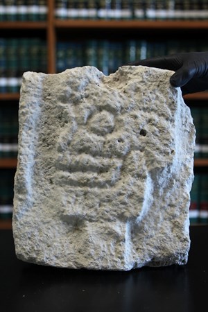 A Maya Bas-Relief Stone Carving of a Skull Returns to Mexico from Germany
