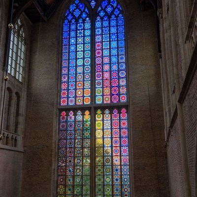 Fiona Tan creates Europe's Largest Stained Glass Window in Alkmaar, Netherlands