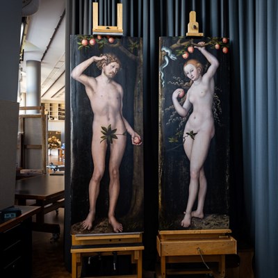 Getty Exhibits Newly Restored Paintings of Adam and Eve