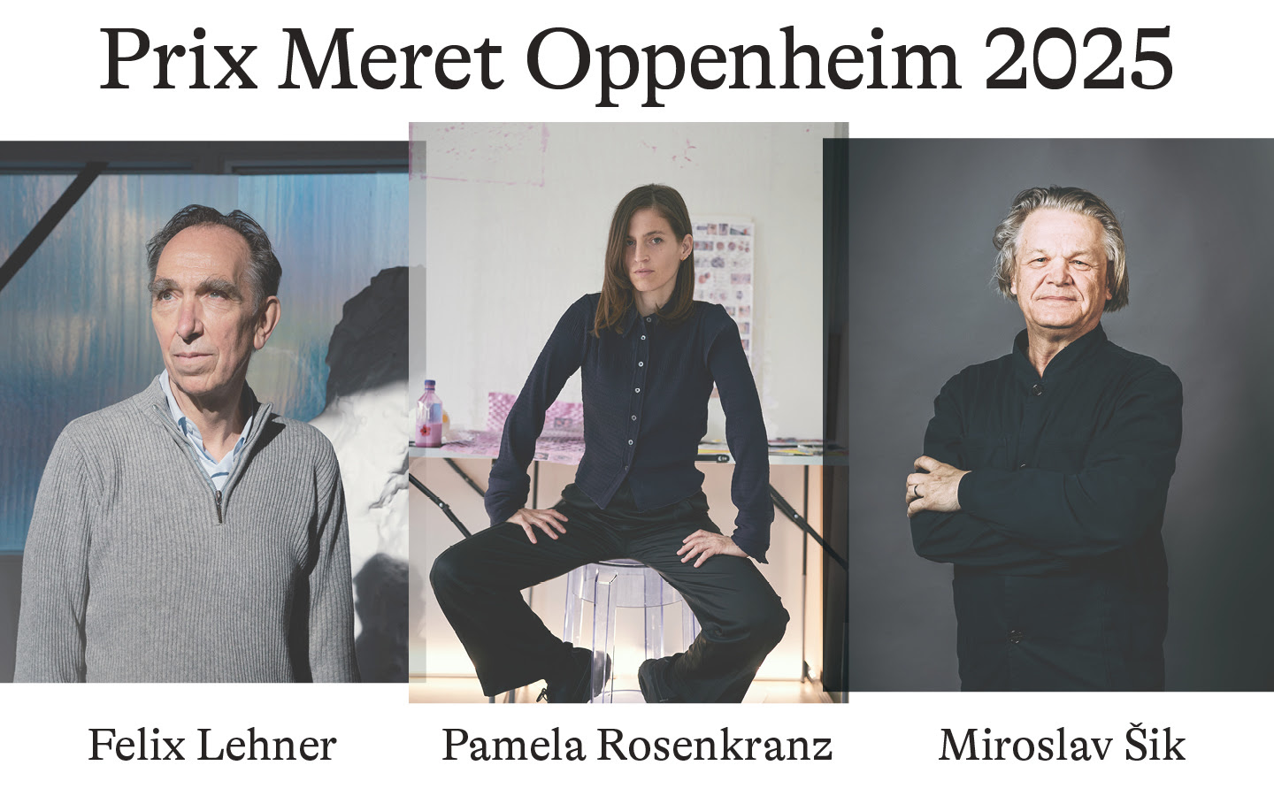 Felix Lehner, Pamela Rosenkranz and Miroslav Šik awarded the Swiss Grand Award for Art/Prix Meret Oppenheim 2025
