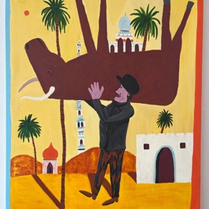 Sven-Ulrik Beck Burchard (°1988, Copenhagen) "Man carry Ox" 2025 