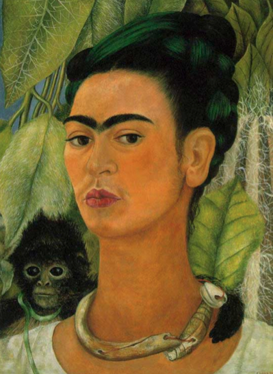 ArtDependence | Symbolism in Art: Frida Kahlo – Self Portrait with Monkey