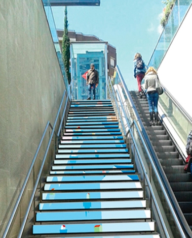 ArtDependence | Metro stairs get makeover in Barcelona