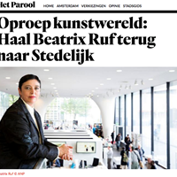 Prominent Figures of the Art World Launch Ad in Dutch Paper Het Parool: Call Ruf Back
