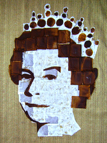 A Question in Trivial Pursuit: Which Artist Created a Portrait of Queen Elisabeth II Using 1,000 Teabags?  Answer: Andy Brown 