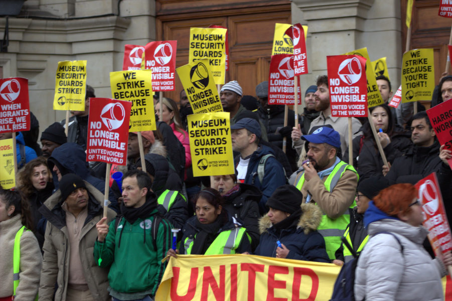 Science, Natural History and V&A Museum Security Guards Strike continues in January 