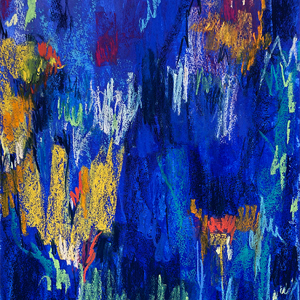 Daria Startseva, lives and works in Zurich "Cobalt Blue Abstract" 2024