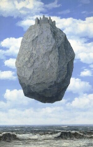 Magritte’s ‘The Castle of the Pyrenees’ damaged with a Pinecone at the Israel Museum