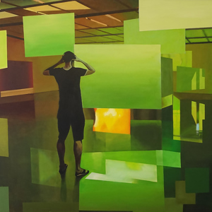 Marit Otto (°1970, Netherlands) "Virgin Screen (Green)" 2025