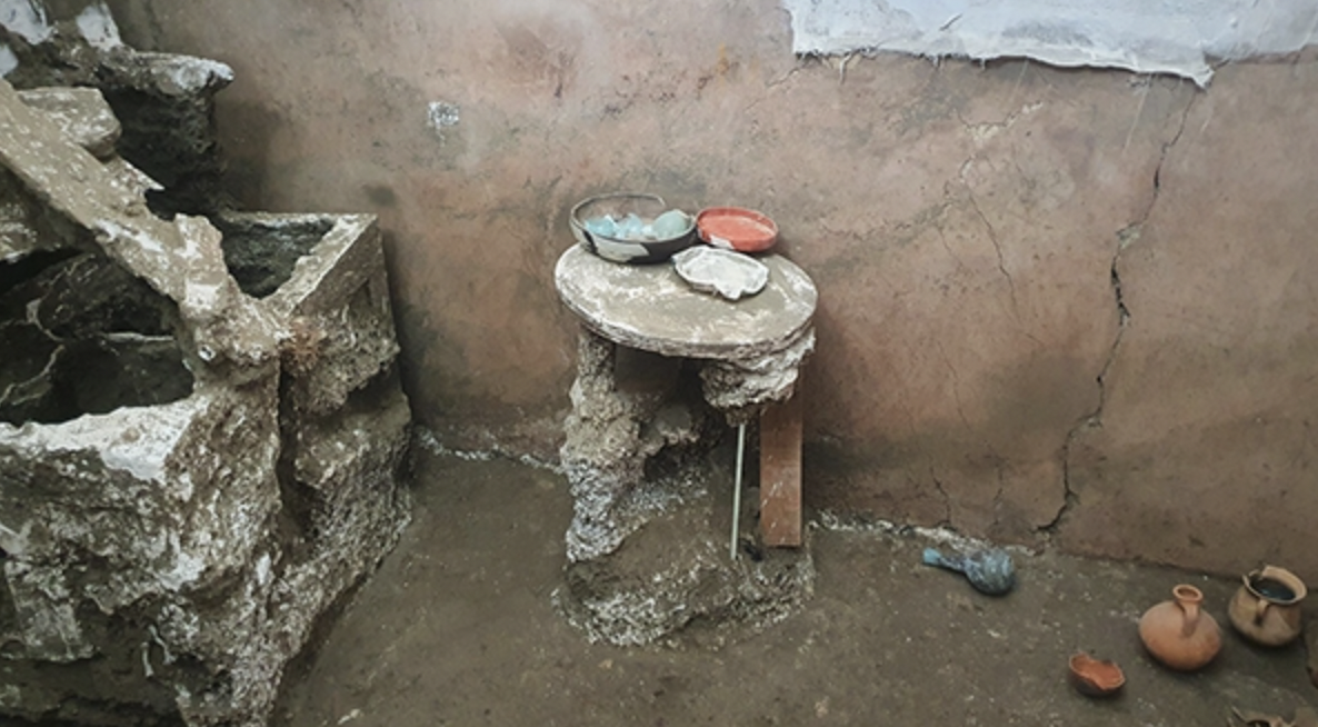 Furnishings Discovered from the House of the 'Lararium' in Regio