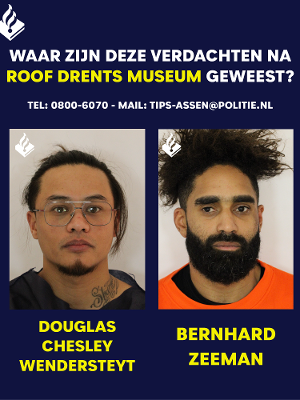 Dutch Police share Identities and Photos of Two Suspects in Drents Museum Burglary