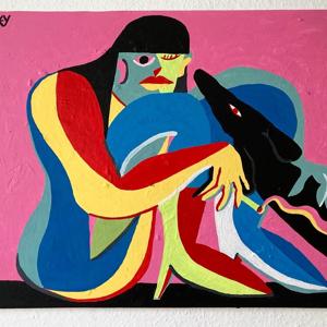 Oscar Rey (Spain, °1984)   "A Black Dog is Coming Tonight" 2024