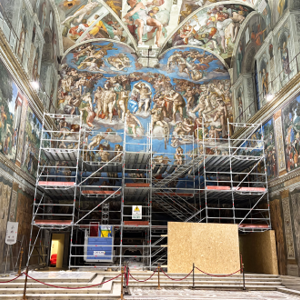 Michelangelo's 'The Last Judgment' Fresco undergoes apx. 3-Month cleaning at Sistine Chapel Rome