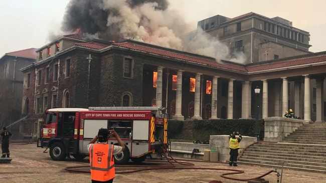 Wildfire Tears Down University of Cape Town Library of Antiquities