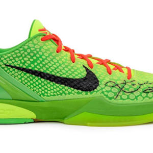 Kobe Bryant's Game-Worn Nike Kobe 6 "Grinch" Up for Sale