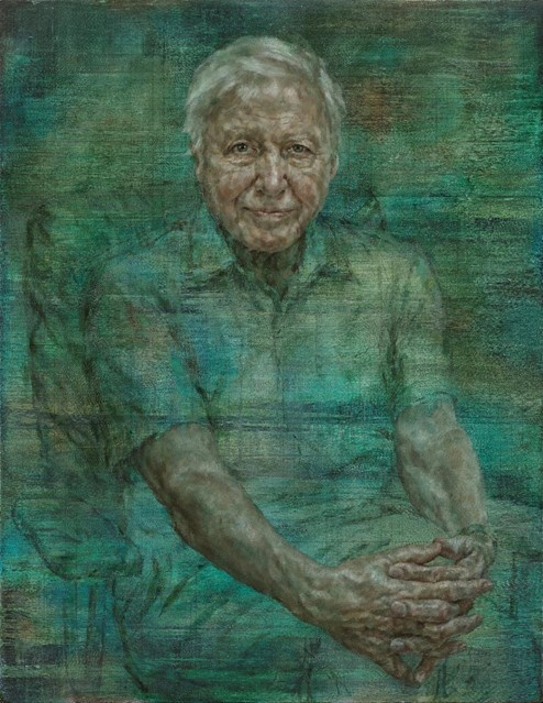 Sir David Attenborough Portrait by Jonathan Yeo unveiled by the Royal Society