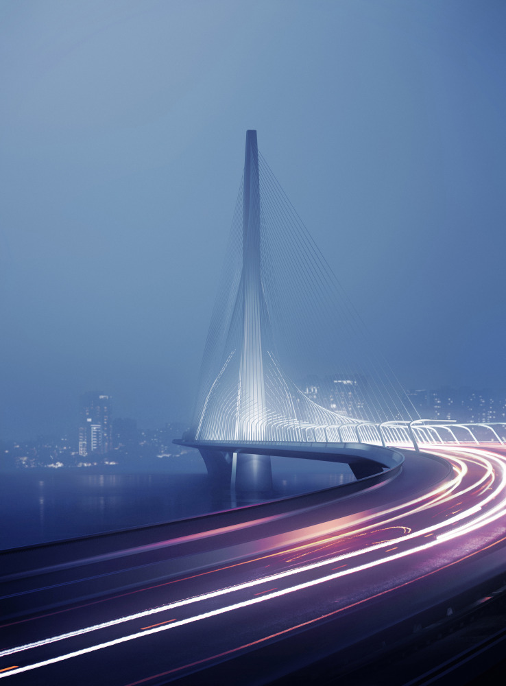 Danjiang Bridge, Taipei, Taiwan. R.O.C.