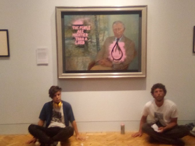 Victoria Crowe's Portrait of King Charles Vandalized by Climate Activists