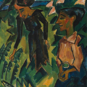 ‘Two Women (Women in the Green)’ by Karl Schmidt-Rottluff re-mains in the Von der Heydt Museum in Wuppertal