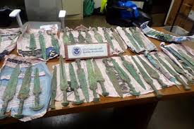 U.S. Customs and Border Protection intercept Bronze Age Swords and Arrowheads from Iran