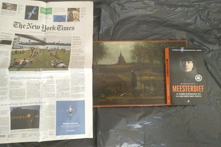 Photos of Stolen Van Gogh Painting “ Parsonage Garden at Nuenen in Spring“ Handed to Dutch Art Detective Arthur Brand