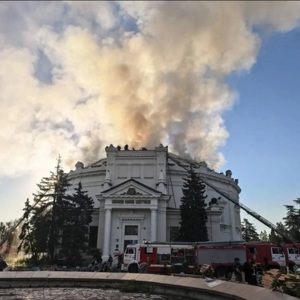 A Ukrainian Drone hit a Museum in Russian-Occupied Crimea