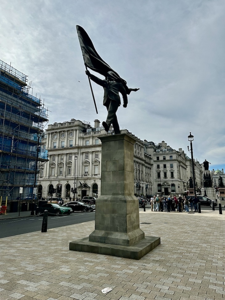 Banksy confirms he's behind the Statue in London