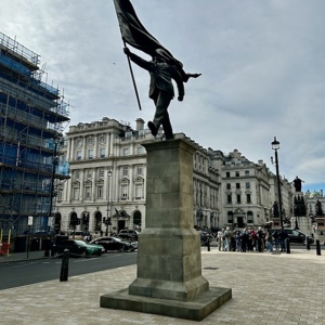 Banksy confirms he's behind the Statue in London