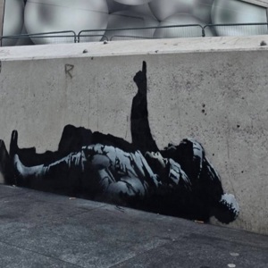 Possible New Banksy Artwork Outside Tottenham Court Road Station in London