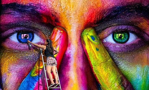Colored face
