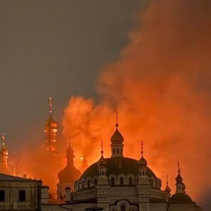 Kyiv’s 1,000-Year-Old Pechersk Lavra Monastery on Fire amid Russian attacks on Kyiv