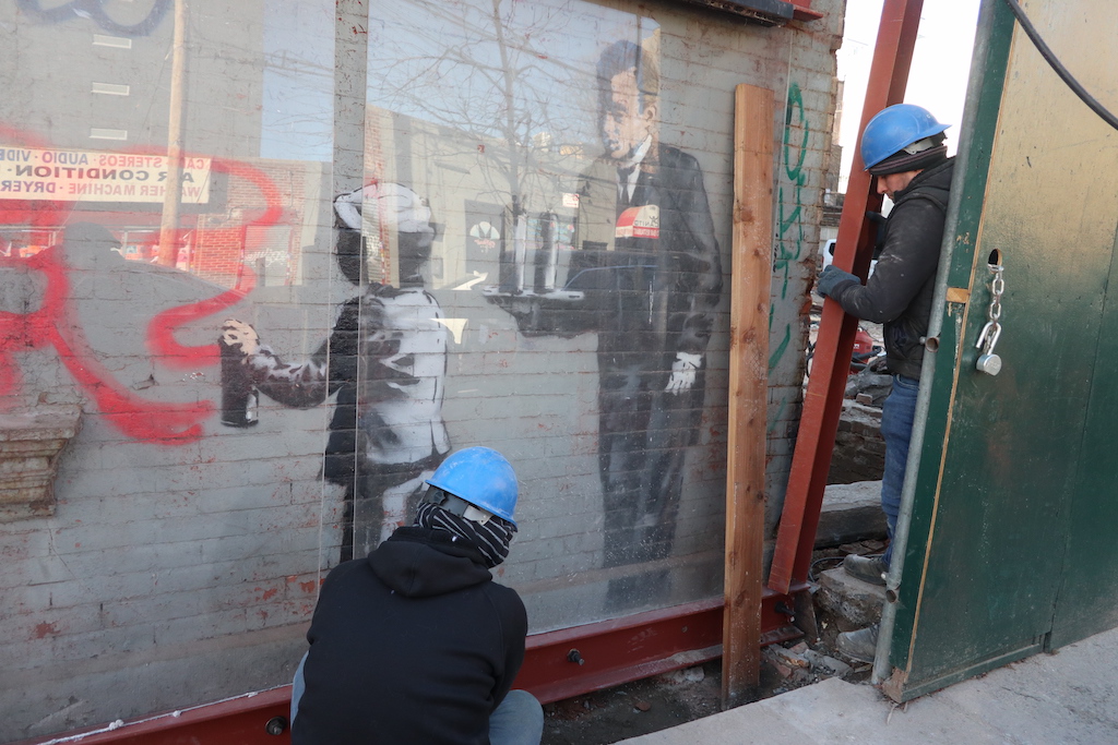 A Mural by Banksy has been relocated from the Bronx to Connecticut