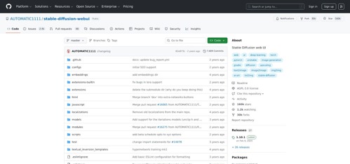 Seeing the dense Automatic1111 web UI with multiple sliders and options helps readers immediately understand why Stable Diffusion is powerful but complex, reinforcing the text about knobs, seed control, and technical depth.
