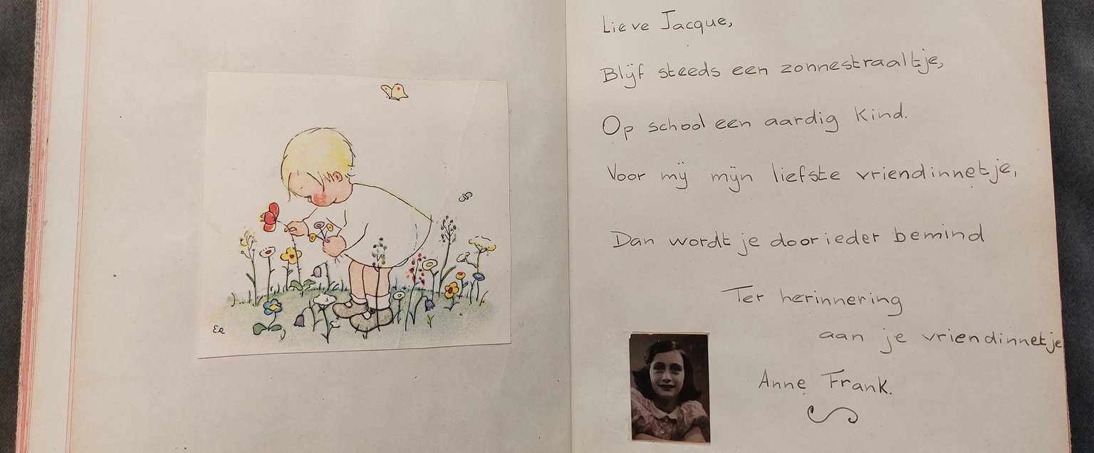 Treasured Friendship: Anne Frank's Verse donated to Anne Frank Huis Amsterdam