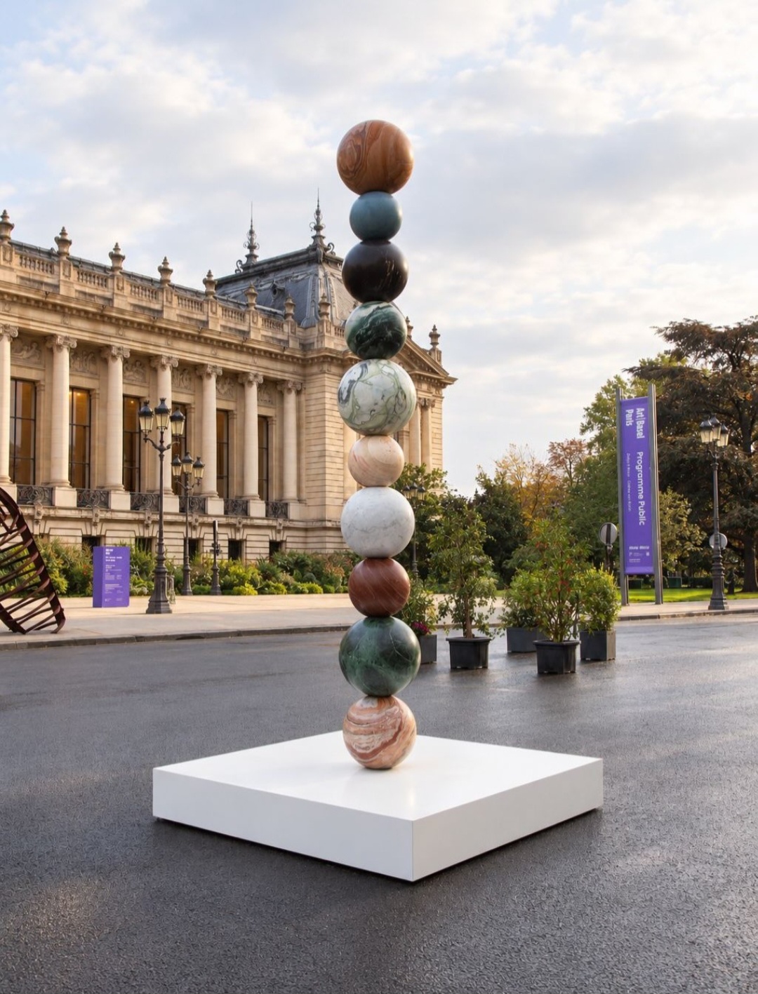 Alicja Kwade Sculpture Cut Short at Art Basel Paris Amid Citywide Unrest