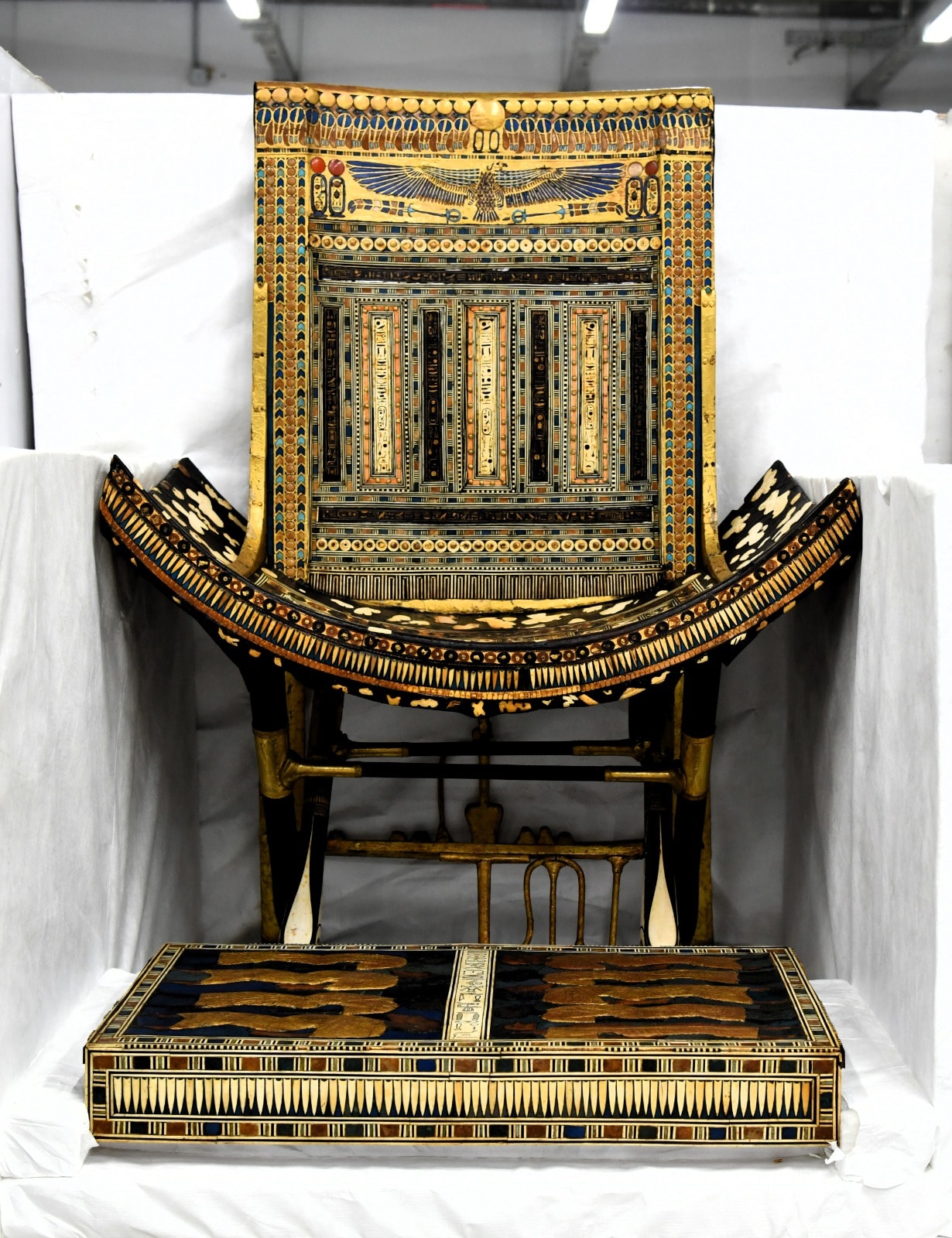 163 Treasures of Tutankhamun arrive at the Grand Egyptian Museum