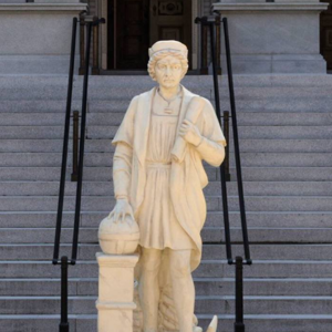 The White House has installed a Christopher Columbus Statue on its Grounds