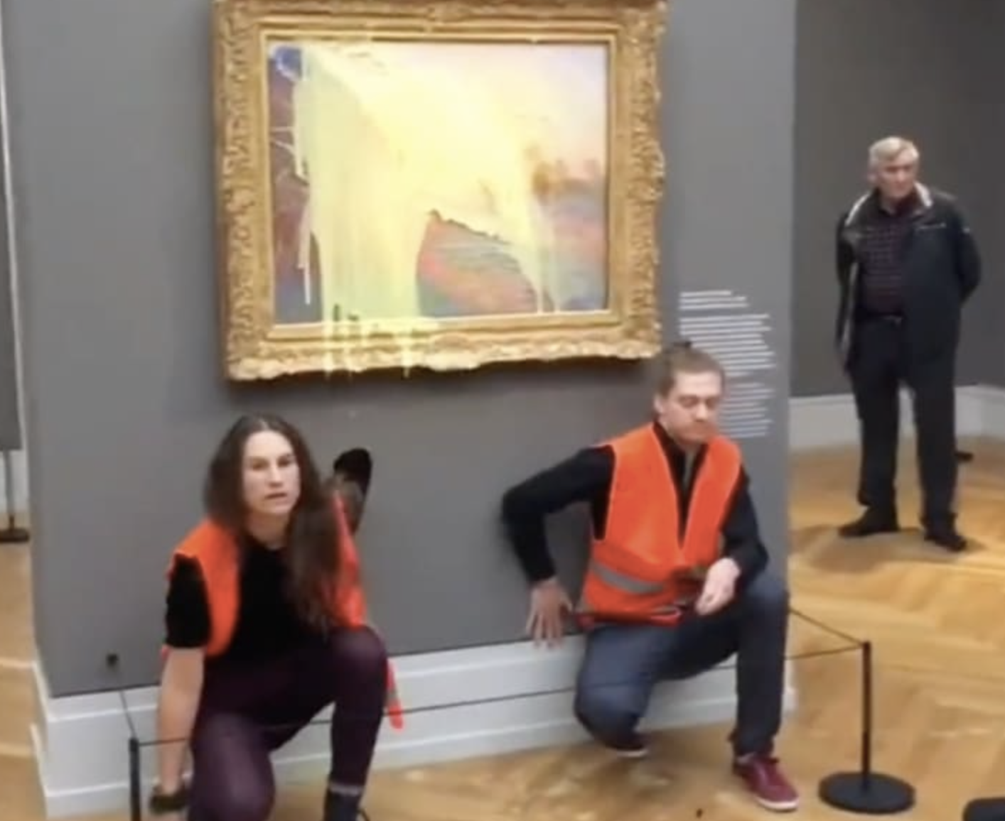 Eco Protesters Throw Mashed Potato on £96 Million Monet Painting