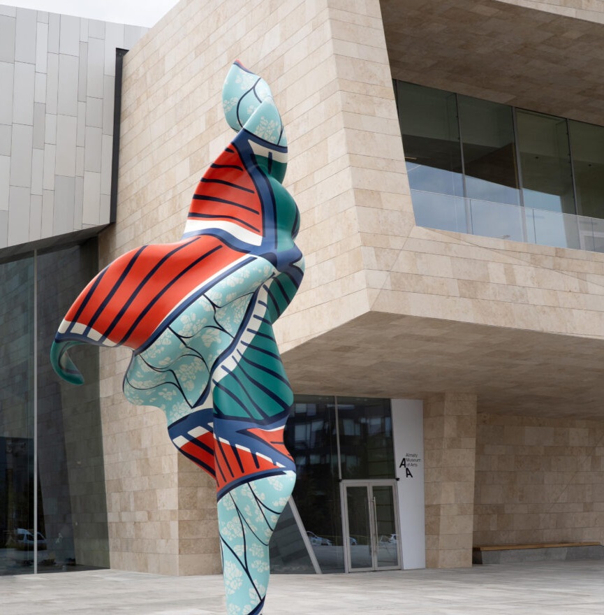 Yinka Shonibare’s Wind Sculpture installed at Almaty Museum of Arts, Kazakhstan