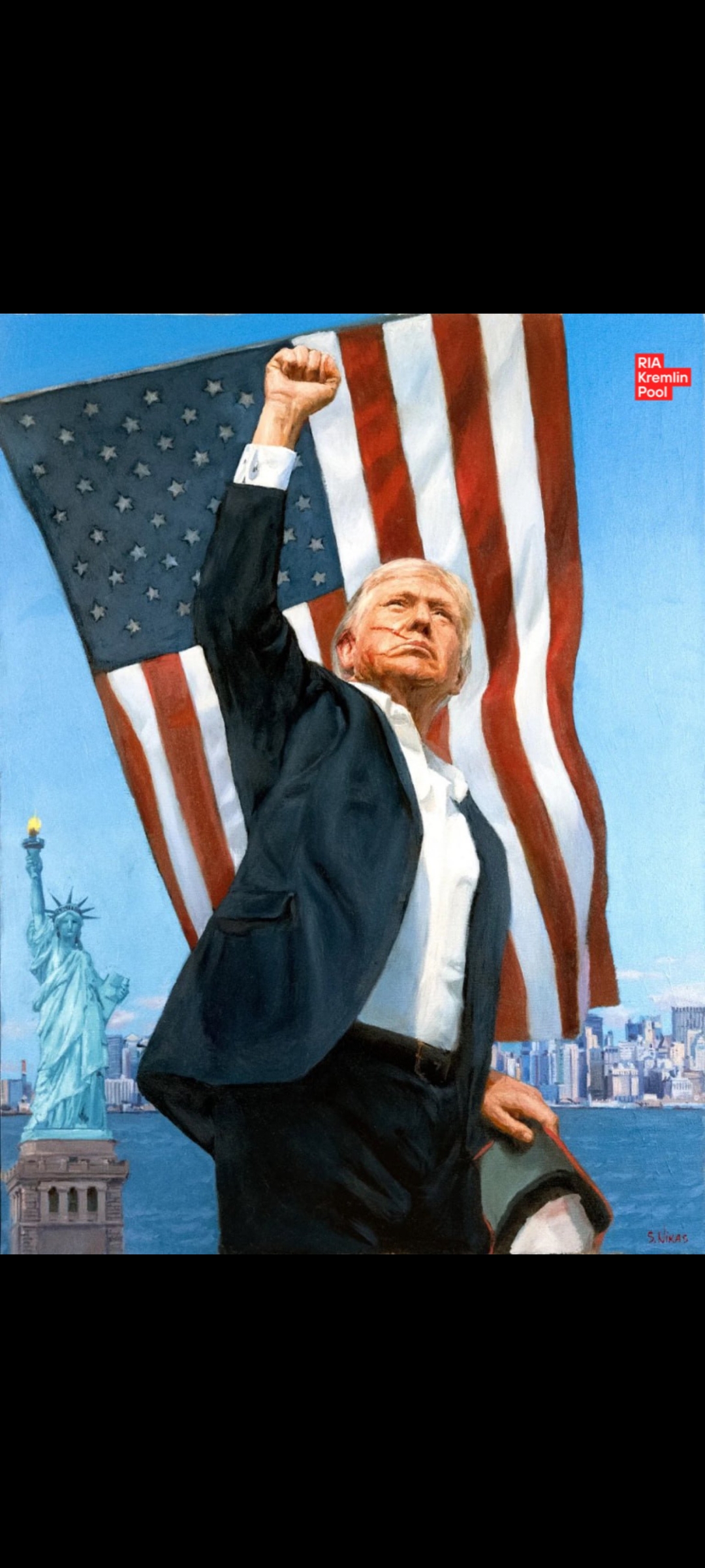 Trump Portrait that Putin gifted to U.S. President was done by Artist Nikas Safronov