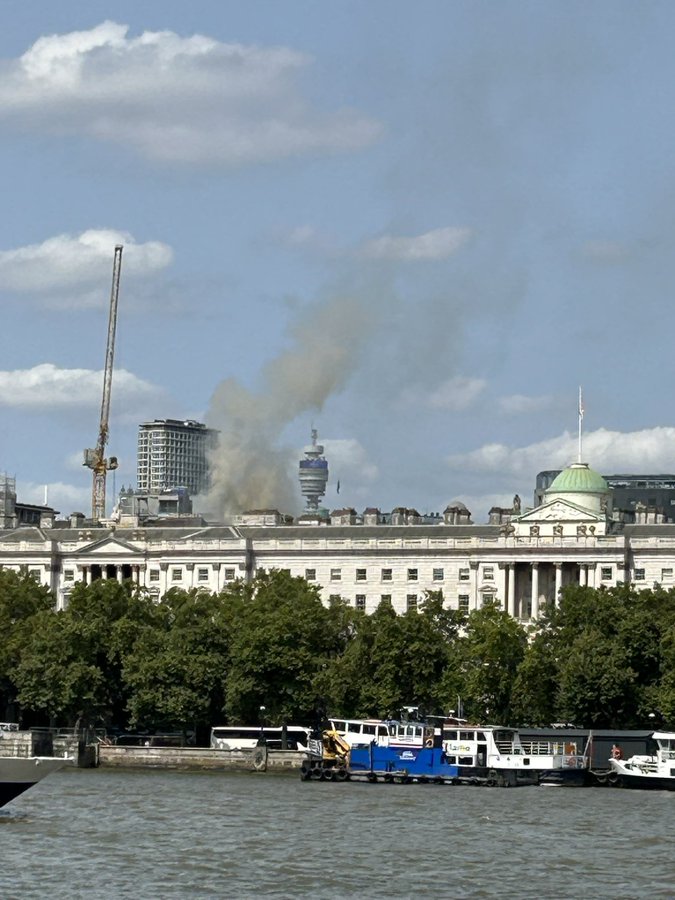 Priceless Artworks safe as Fire rips through Somerset House, London, Roof
